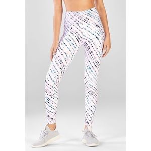 NWT Fabletics Dotted Splash Bubble Gum Leggings